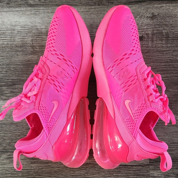 *NEAR NEW* Nike Airmax Air Max 270 Sz 8.5 Vibrant Neon Bright Hyper Triple Pink - Picture 9 of 12